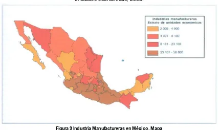 Figura 10 Personal ocupado en las unidades económicas de la República Mexicana. Mapa. 