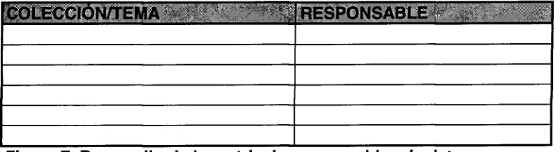 Figura 7. Desarrollo de la matriz de responsables de datos. 