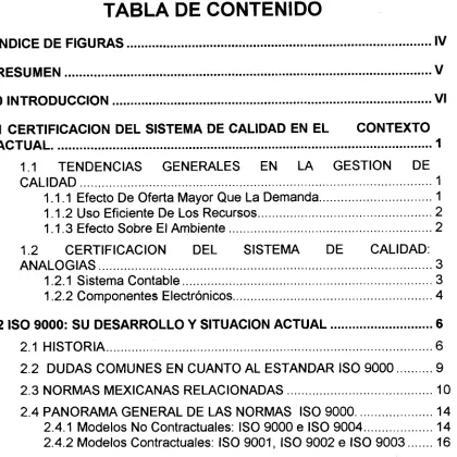 TABLA DE CONTENIDO 