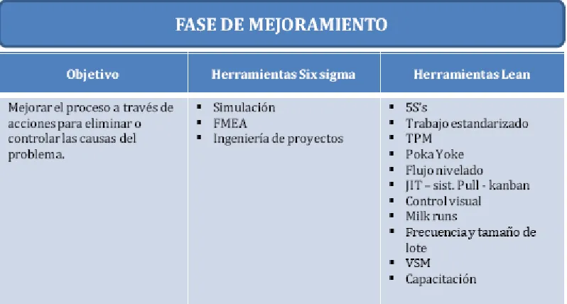 Figura 3.10 Fase de mejora 