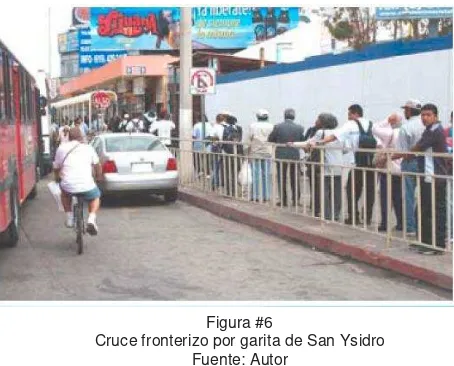 Figura #5 Cruce fronterizo por garita de San Ysidro y Garita de Otay 