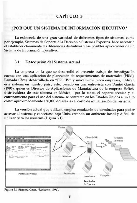 Fig u ra 3.1 Sistem a Chess, (Ro ssette, 1996). 