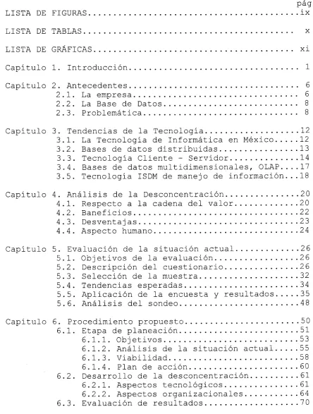 TABLA DE CONTENIDO 