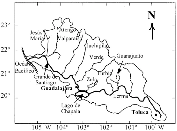 Figura  2.2  Región  Hidrológica  No.  12. Cuenca  Lerma  ­ Chápala  ­  Santiago 