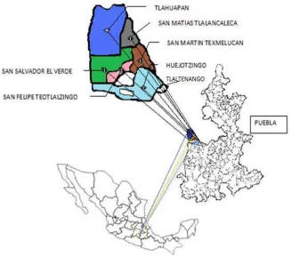 Figura 8.2.El Área Objeto de Estudio. Fuente: Elaboración propia. A partir de (CIMMYT, 1970)