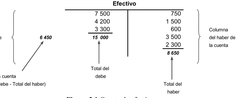 Figura 2.1 Cuenta de efectivo.