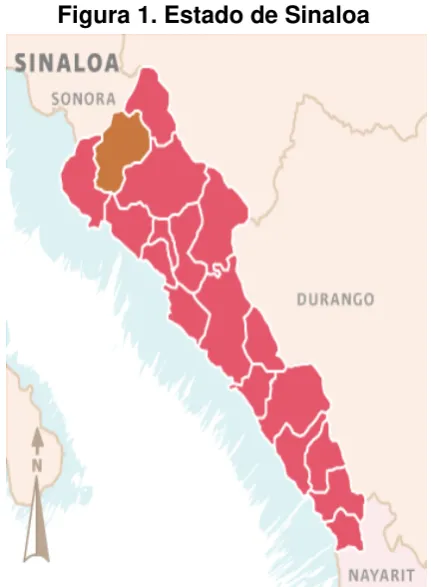 Figura 1. Estado de Sinaloa 