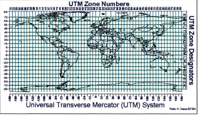 Figura 1'.- Representación de las 60 zonas UTM.