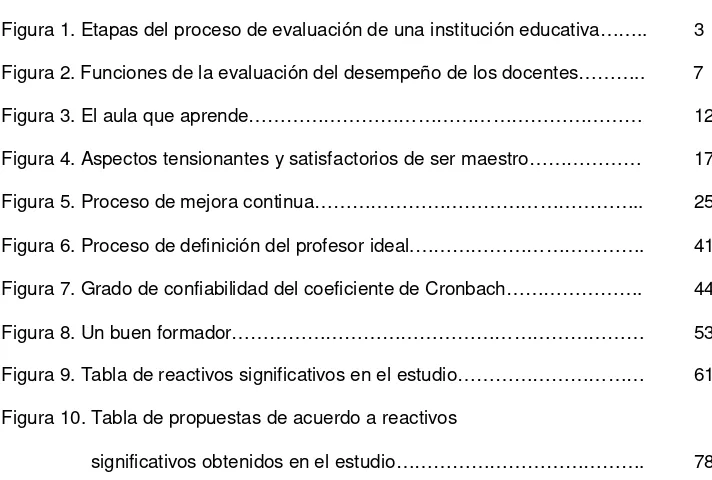 Figura 1. Etapas del proceso de evaluación de una institución educativa…….. 