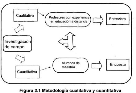 Figura 3.1 Metodología cualitativa y cuantitativa