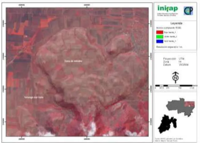 Figura 10. Subescena de ortofotos de la zona de estudio 