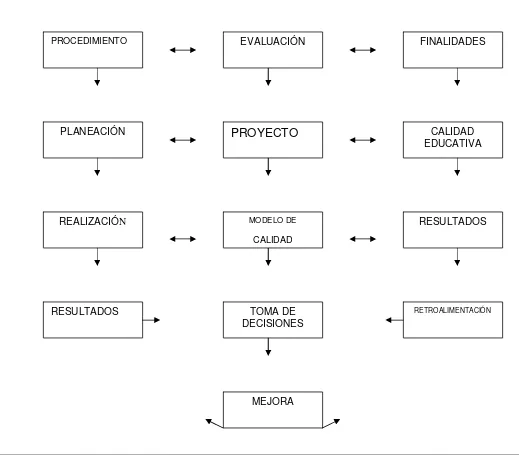 Figura 1: Relación de conceptos utilizados sobre evaluación. 