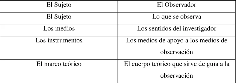 Figura 6.  Elementos de la observación. 