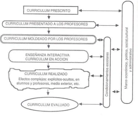 Fig. 1. Tipos de currículum por Gimeno (1989) p. 124 