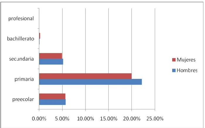 Figura 5. Nivel educativo y género 