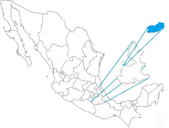 Figura 1. Ubicación geográfica del municipio de San Lorenzo Chiautzingo, perteneciente al estado de Puebla, donde se colectaron semillas de chabacano (Prunus armeniaca L.) desarrolladas en zonas de temporal