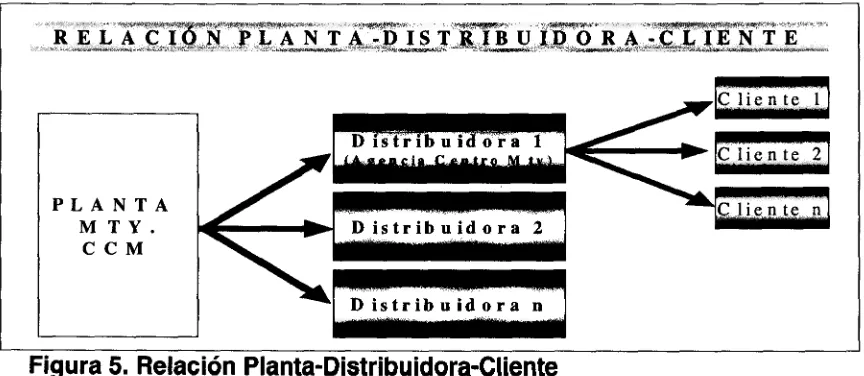 Figura 5. Relación Planta-Distribuidora-Cliente