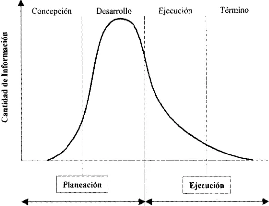 Fig.  10.1. Perfil de generación de la información  en un proyecto