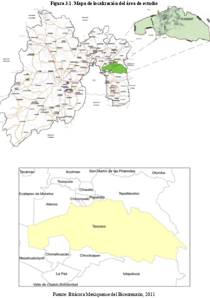 Figura 3.1. Mapa de localización del área de estudio 