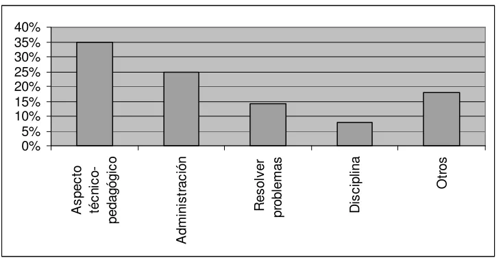 Fig. 8. Funciones de la directora de la Sec 9 de acuerdo con los profesores. 