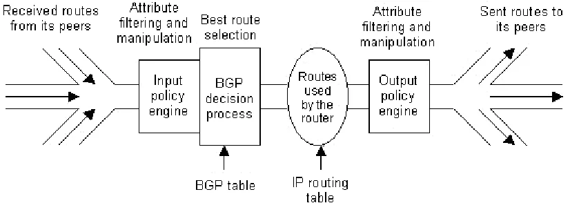 Figure 2.6 BGP routing process 