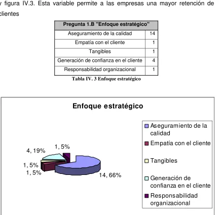 Tabla IV. 3 Enfoque estratégico 