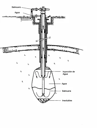 Figura 2. Diagrama de un pozo de extracción de salmuera. 