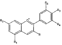Figura 1.2. Estructura química general de flavonoides y antocianinas.