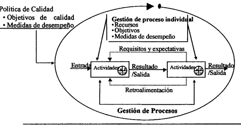 Figura 3.1  "Modelo  de enfoque  de procesos"