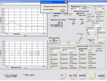 Figura 4.11: Ejecución de la Rutina de Identificación automática y diseño automático del controlador de 1 parámetro    