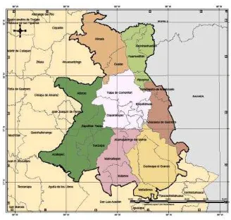 Figura 1. Localización regional del Municipio de Copanatoyac, Gro. 