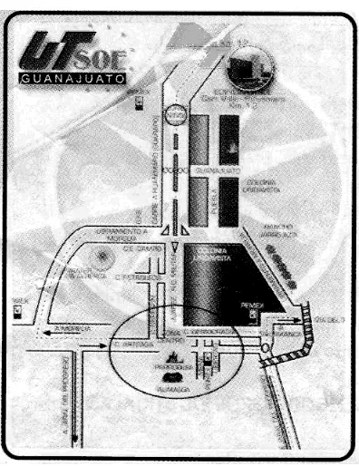Figura 3.2.1. Mapa de la ubicación de la UTSOE 