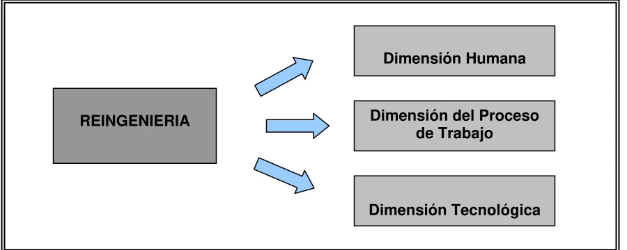 Fig. 2.1 Enfoque de la Reingeniería 