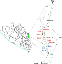 Figura 2. Localización de la región de Huamuxtitlán. 