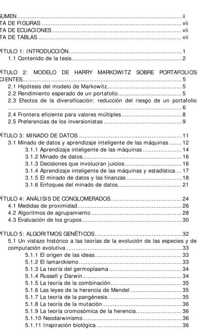 TABLA DE CONTENIDOS 
