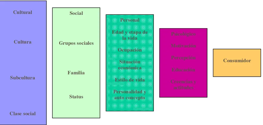 Figura 4.9 Factores que influencian el Comportamiento del consumidor 