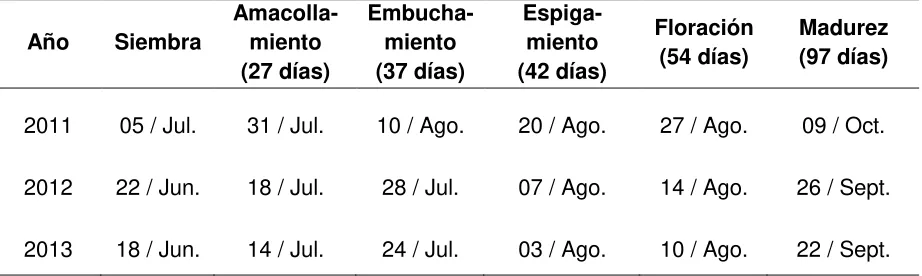 Cuadro 6. Análisis de varianza combinado para el rendimiento de grano en cinco 