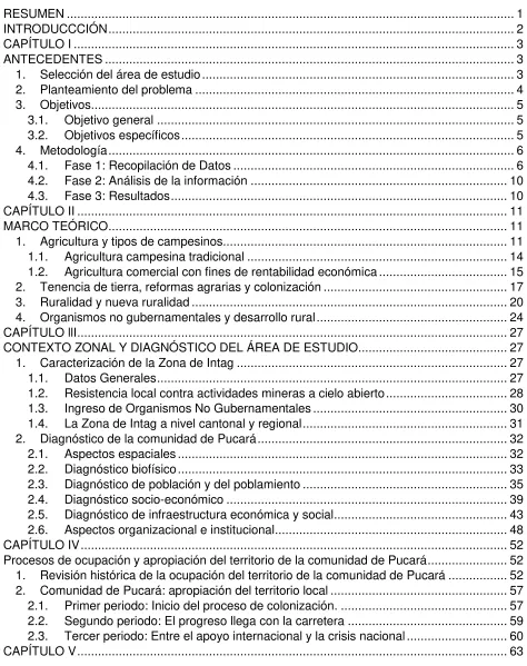 TABLA DE CONTENIDOS 