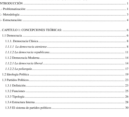 TABLA DE CONTENIDOS 