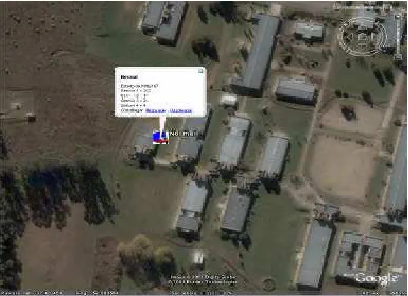 Figura 4 – Interfaz del sistema  con Google Earth 