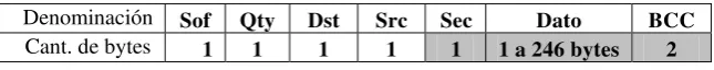 Fig. 3. Formato del Segmento de Transporte. 