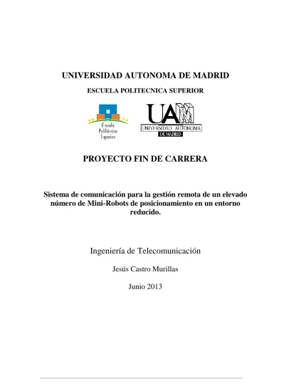 Pruebas Sistema de comunicación para la gestión remota de un elevado número de Mini Robots de