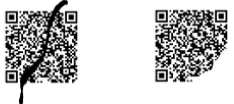 Fig. 4:  diferentes tipos de daño en un código QR impreso [5] 