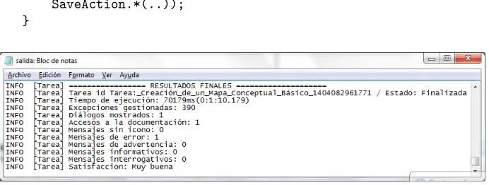 Fig. 3. Log de Tarea: Crear Mapa Conceptual B´asico.
