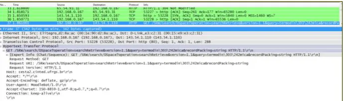 Fig. 6.  Package details captured at query time to the repository CESTA2. 