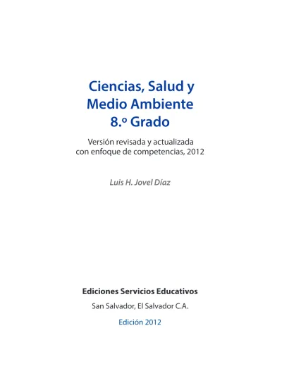 Ciencias Salud Y Medio Ambiente 8 º Grado