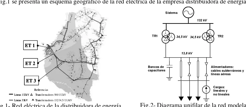 Fig.1- Red eléctrica de la distribuidora de energía 