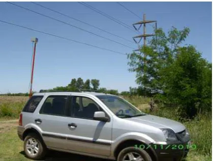 Fig. 6. EFS placement nearby an overhead line.
