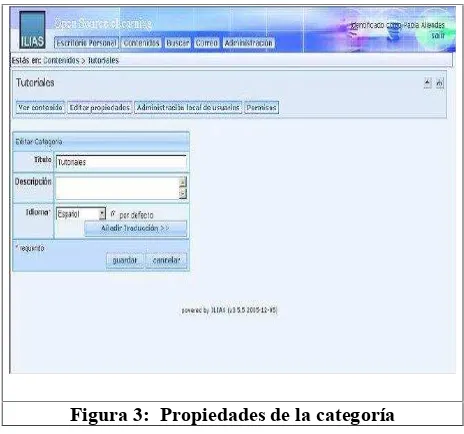 Figura 2: Crear una Categoría 