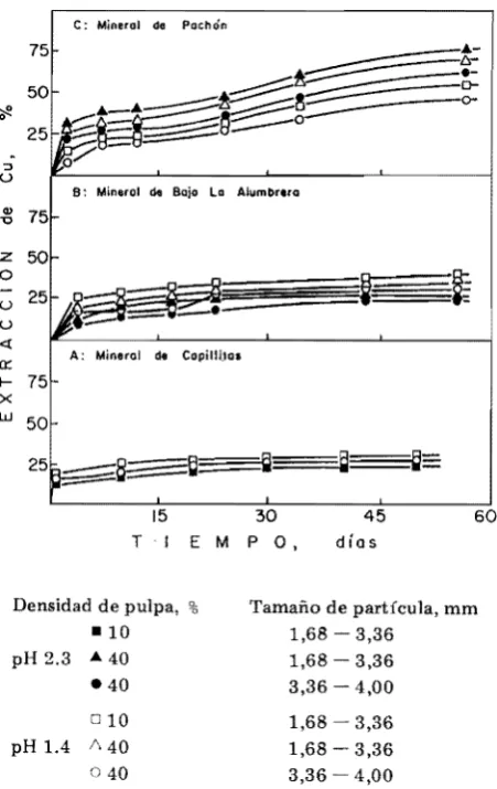 FIG. 4.­ Biolixiviación en columnas. 